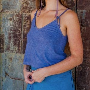 Handmade Bohiemian Folk Clothing hemp and organic cotton tank top in lavender